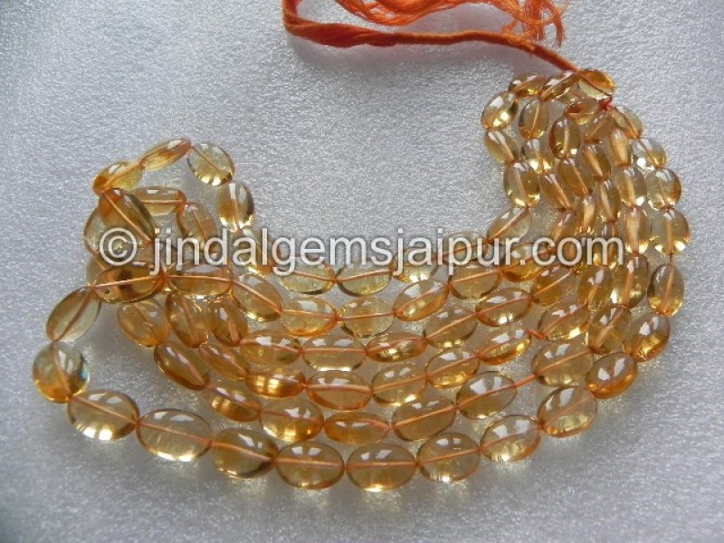 Citrine Plain Oval Nuggets Shape Beads